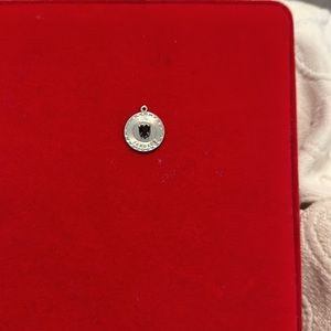 Vintage sterling january red heart bracelet charm